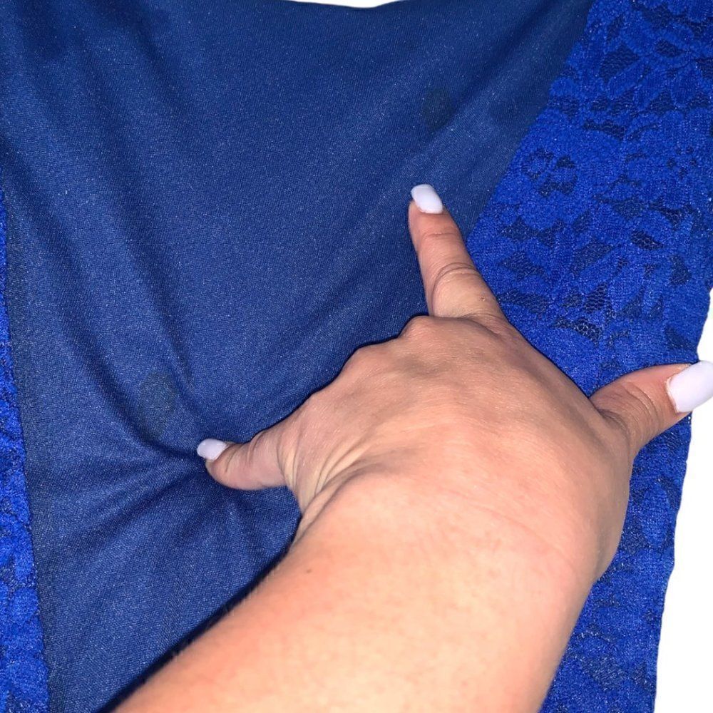 Blue Lace Foreign Exchange bow dres - Picture 2 of 4